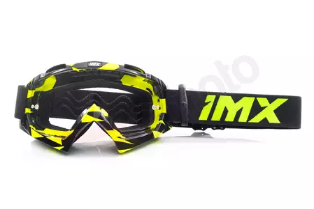 Housse de protection pour motocyclette IMX Mud Graphic galben fluo/negru, sticlă transparentă - 3802232-069-OS