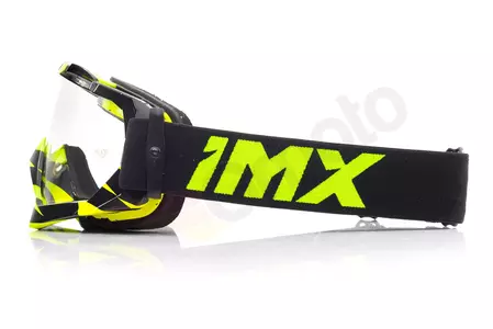 Motocikla brilles IMX Mud Graphic fluo yellow/black caurspīdīgs stikls-4