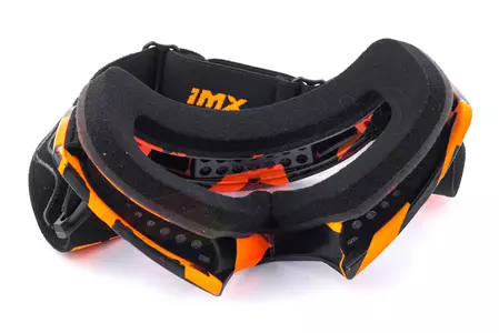 Ochelari de protecție pentru motociclete IMX Mud Graphic portocaliu/negru, sticlă transparentă-8