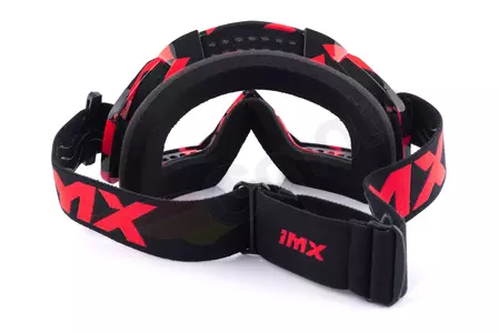 Motorcykelglasögon IMX Mud Graphic rött/svart transparent glas-6