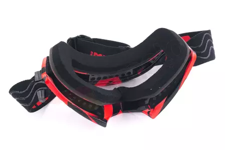 Motorcykelglasögon IMX Mud Graphic rött/svart transparent glas-8