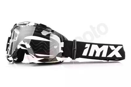 Gogle motocyklowe IMX Mud Graphic biały/czarny szybka przeźroczysta