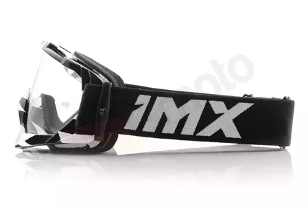 Motocyklové okuliare IMX Mud Graphic bielo/čierne priehľadné sklo-4