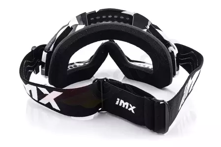 Motocikla brilles IMX Mud Graphic white/black caurspīdīgs stikls-6