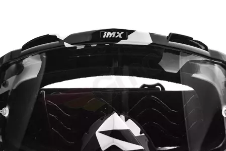 Motocikla brilles IMX Mud Graphic white/black caurspīdīgs stikls-7