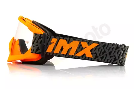 Motoristična očala IMX Mud mat oranžna/siva prozorna leča-4