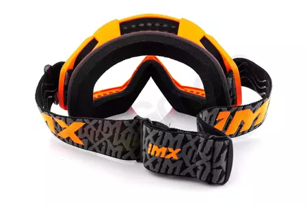 Очила за мотоциклет IMX Mud матово оранжево/сиво прозрачни лещи-6