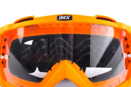 Gafas de moto IMX Mud naranja mate/gris transparente-7