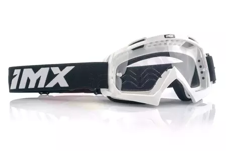 Motocikla brilles IMX Mud balts caurspīdīgs stikls-3