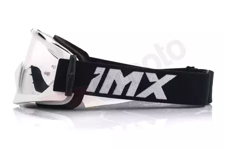Motocyklové okuliare IMX Mud biele priehľadné sklo-4