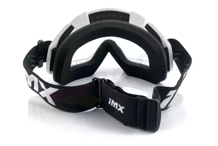Motociklininko akiniai IMX Mud balto skaidraus stiklo-6