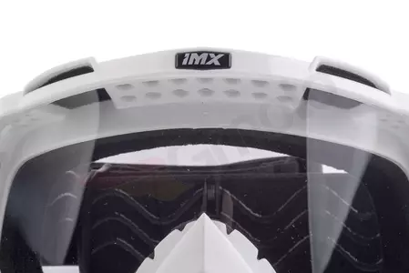 Motocikla brilles IMX Mud balts caurspīdīgs stikls-7
