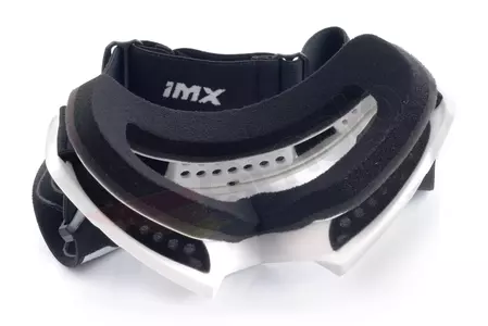 Motocyklové okuliare IMX Mud biele priehľadné sklo-8