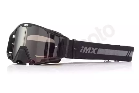 Occhiali da moto IMX Sand mat nero specchio argento + vetro trasparente - 3802241-901-OS