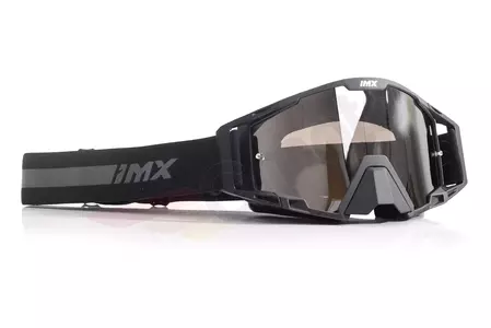 Motorbril IMX Zandmat zwart spiegelzilver + transparant glas-3