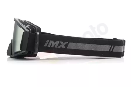 Ochelari de protecție pentru motociclete IMX Sand mat negru oglindă argintie + sticlă transparentă-4