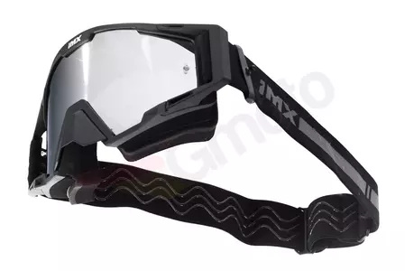 Motoristična očala IMX Sand mat črna zrcalna srebrna + prozorno steklo-5