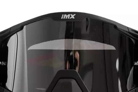 Motorradbrille IMX Sand matt schwarz spiegelnd silber + transparentes Glas-7