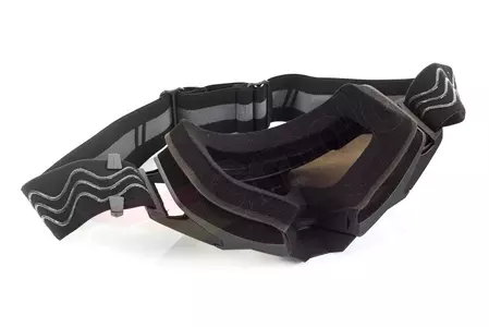 Motorbril IMX Zandmat zwart spiegelzilver + transparant glas-8