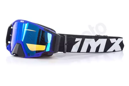 Occhiali da moto IMX Sand blu opaco/nero specchiato + vetro trasparente - 3802241-923-OS