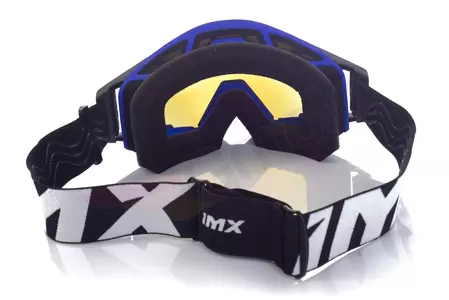 Motocyklové brýle IMX Sand matně modré/černé zrcadlově modré + průhledné sklo-6