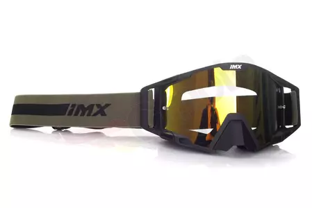 Очила за мотоциклет IMX Sand матово черно/кафяво огледално оранжево стъкло + прозрачно стъкло-3