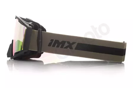 Motorbril IMX Sand matzwart/bruin gespiegeld oranje glas + transparant glas-4