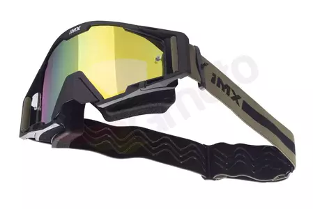 Motorbril IMX Sand matzwart/bruin gespiegeld oranje glas + transparant glas-5
