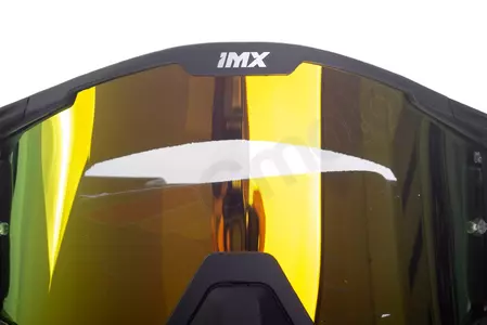 Motorradbrille IMX Sand mattschwarz/braun verspiegeltes orangefarbenes Glas + transparentes Glas-7