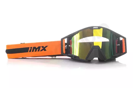 Okuliare na motorku IMX Sand matná čierna/oranžová zrkadlové oranžové sklo + priehľadné sklo-3
