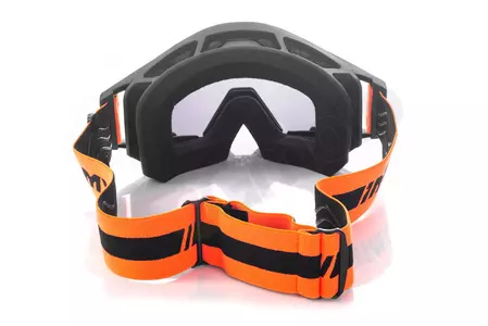 Okuliare na motorku IMX Sand matná čierna/oranžová zrkadlové oranžové sklo + priehľadné sklo-6