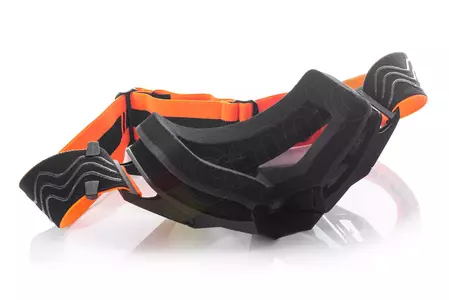 Occhiali da moto IMX Sand nero opaco/arancione specchiato + vetro trasparente-8