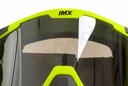 Motocikla brilles IMX Smilšu dzeltenas fluo matētas/ melnas sudraba spoguļstikliņi + caurspīdīgs stikls-7