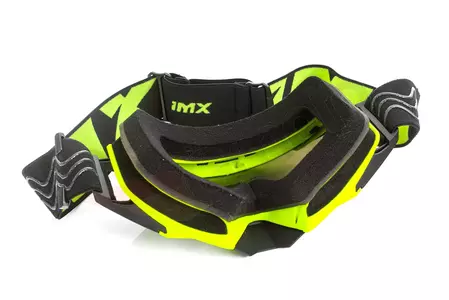 Óculos de proteção para motociclistas IMX Areia amarelo fluo mate/preto prata espelhada + vidro transparente-8