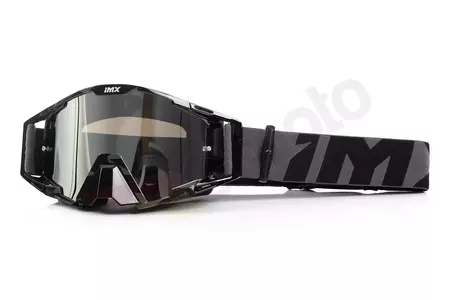 Gogle motocyklowe IMX Sand Graphic czarny/szary szybka srebrna lustrzana + przeźroczysta - 3802242-015-OS