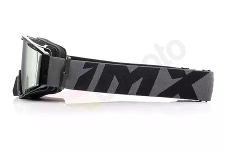 Óculos de proteção para motociclistas IMX Sand Graphic preto/cinzento prata espelhada + vidro transparente-4
