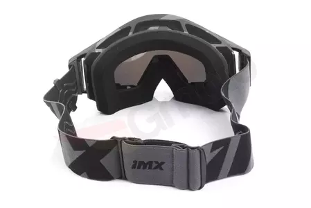 Occhiali da moto IMX Sand Graphic nero/grigio argento specchiato + vetro trasparente-6