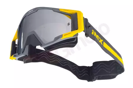 Óculos de proteção para motociclistas IMX Sand cinzento mate/amarelo fluo prata espelhado + vidro transparente-5