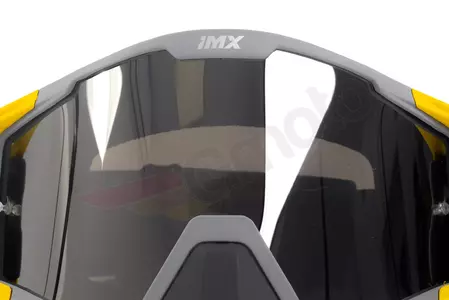 Motorbril IMX zand grijs mat/geel fluo gespiegeld zilver + transparant glas-7