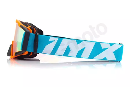 Óculos de proteção para motociclistas IMX Sand laranja mate/azul/branco espelhado laranja + vidro transparente-4