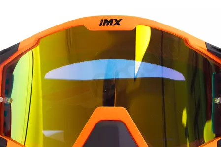 Gogle motocyklowe IMX Sand pomarańczowy mat/niebieski/biały szybka pomarańczowa lustrzana + przeźroczysta-7