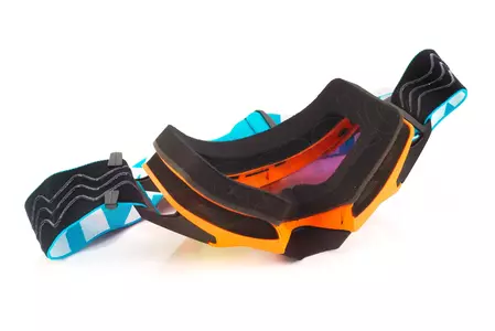 Motorbril IMX Sand mat oranje/blauw/wit gespiegeld oranje + transparant glas-8