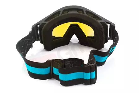 Gafas de moto IMX Sand negro mate/azul espejado cristal azul + cristal transparente-6