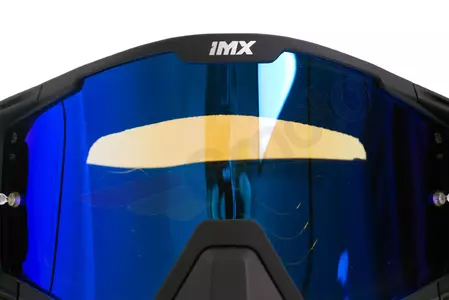 Motorradbrille IMX Sand mattschwarz/blau verspiegeltes blaues Glas + transparentes Glas-7