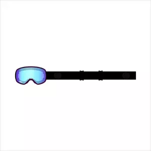 Motocyklové okuliare IMX Peak fialový matný/čierny dvojitý zorník modré zrkadlo + hnedé - 3802251-965-OS