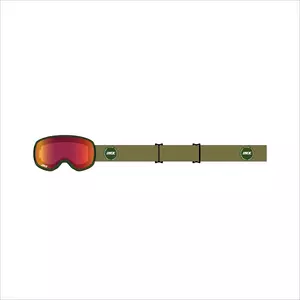 IMX Peak motorbril mat groen/zand dubbel goud gespiegeld + bruin glas - 3802251-582-OS
