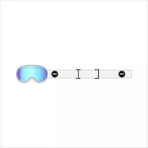 Óculos de proteção para motociclistas IMX Peak branco mate duplo vidro espelhado azul + castanho - 3802251-908-OS