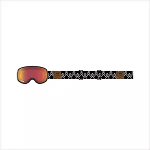 IMX Peak motorcykelbriller mat sort/grafisk dobbelt guldspejl + bronzeglas - 3802252-901-OS