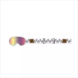 IMX Peak motoros szemüveg fehér matt/grafikus dupla üveg rózsaszín tükör + rózsaszín-1