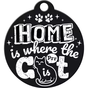 Kľúčový krúžok Domov je tam, kde mačka-2